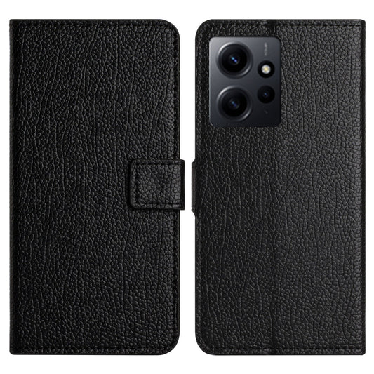 For Xiaomi Redmi Note 12 4G Phone Cover Litchi Texture Phone Wallet Book Stand Phone Case