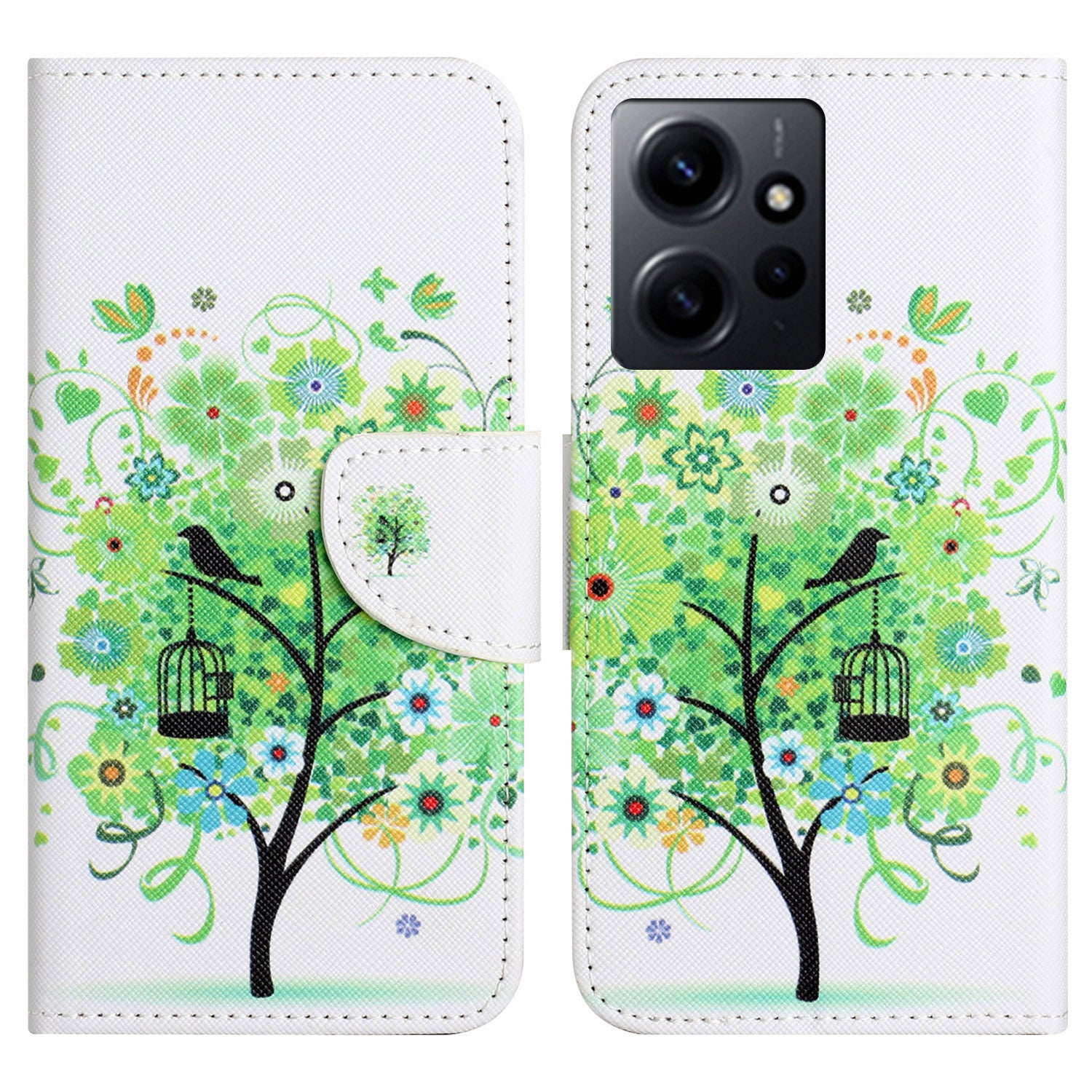 For Xiaomi Redmi Note 12 4G Stand Phone Leather Case Wallet Pattern Printing Phone Cover