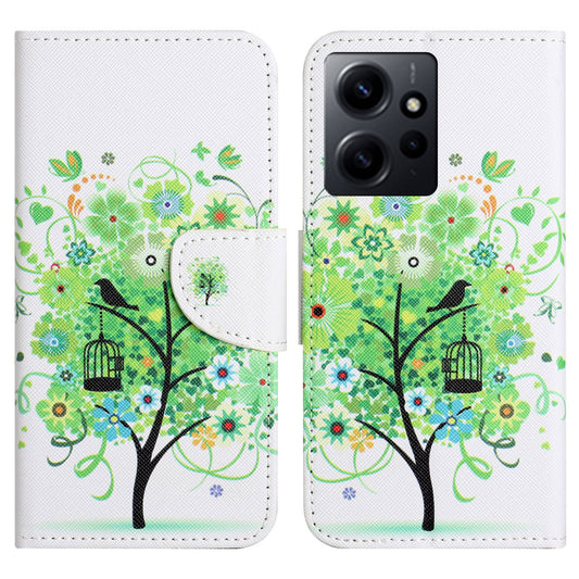 For Xiaomi Redmi Note 12 4G Stand Phone Leather Case Wallet Pattern Printing Phone Cover