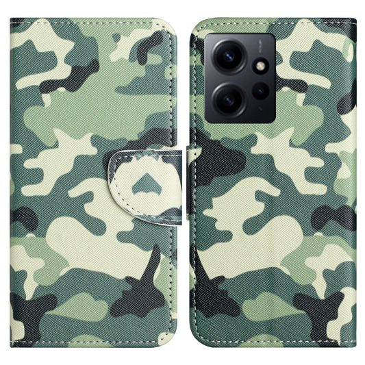 For Xiaomi Redmi Note 12 4G Stand Phone Leather Case Wallet Pattern Printing Phone Cover