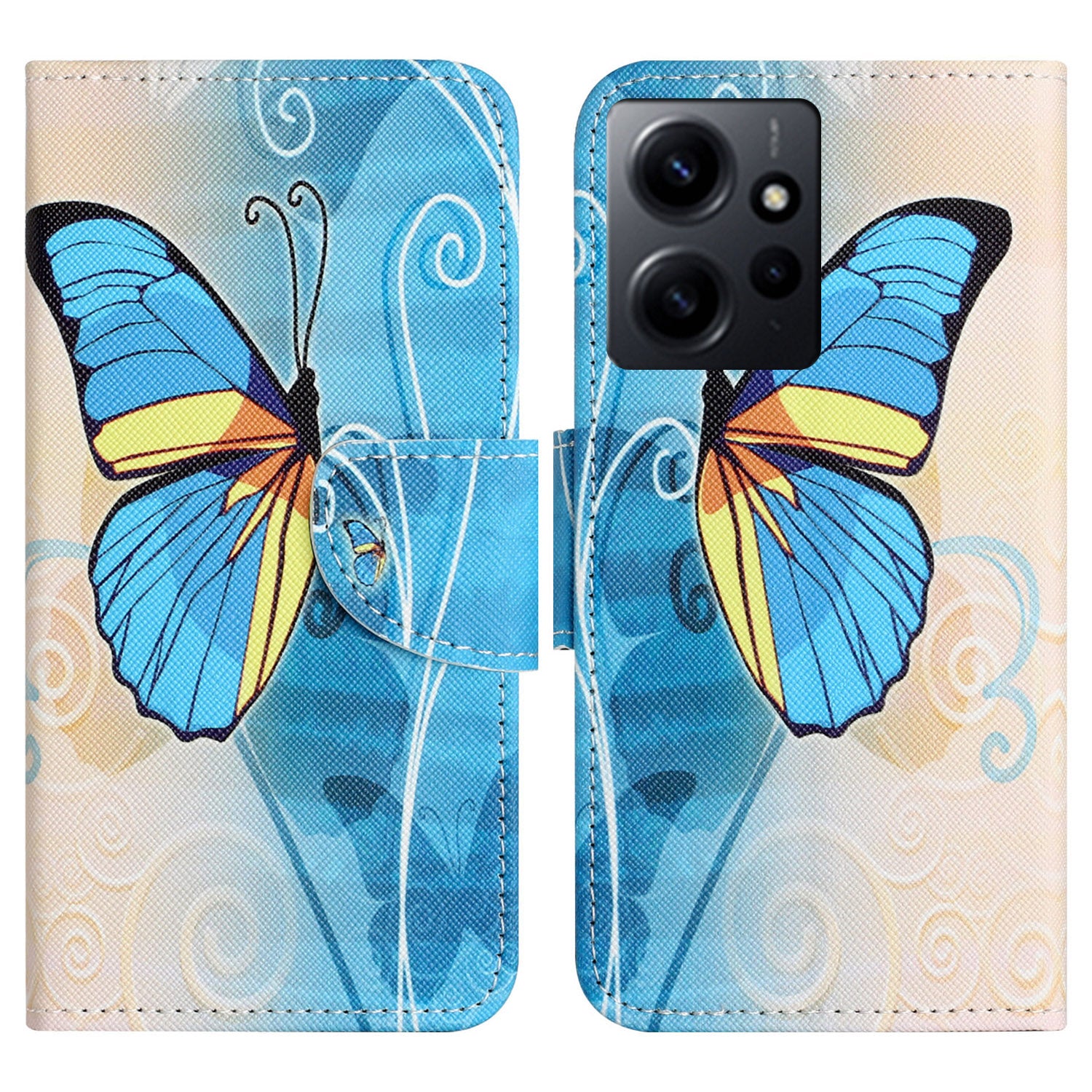 For Xiaomi Redmi Note 12 4G Stand Phone Leather Case Wallet Pattern Printing Phone Cover
