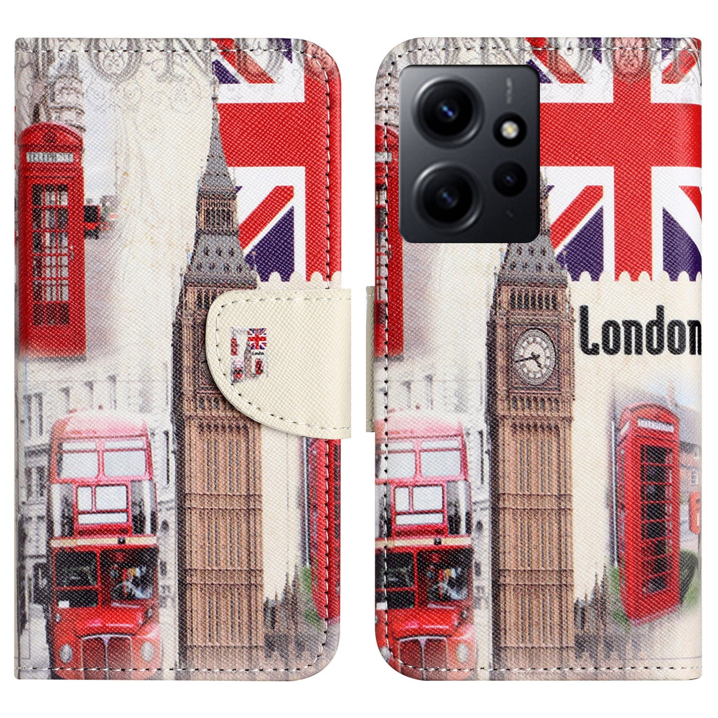 For Xiaomi Redmi Note 12 4G Stand Phone Leather Case Wallet Pattern Printing Phone Cover