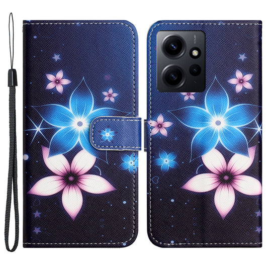 For Xiaomi Redmi Note 12 4G PU Leather Wallet Phone Case 3D Pattern Printing Phone Stand Cover