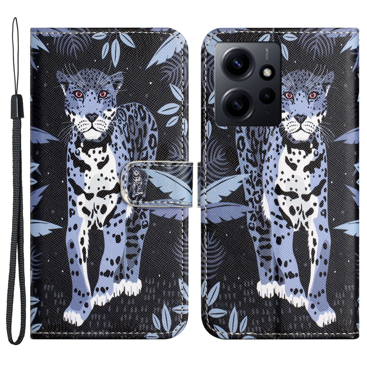 For Xiaomi Redmi Note 12 4G PU Leather Wallet Phone Case 3D Pattern Printing Phone Stand Cover