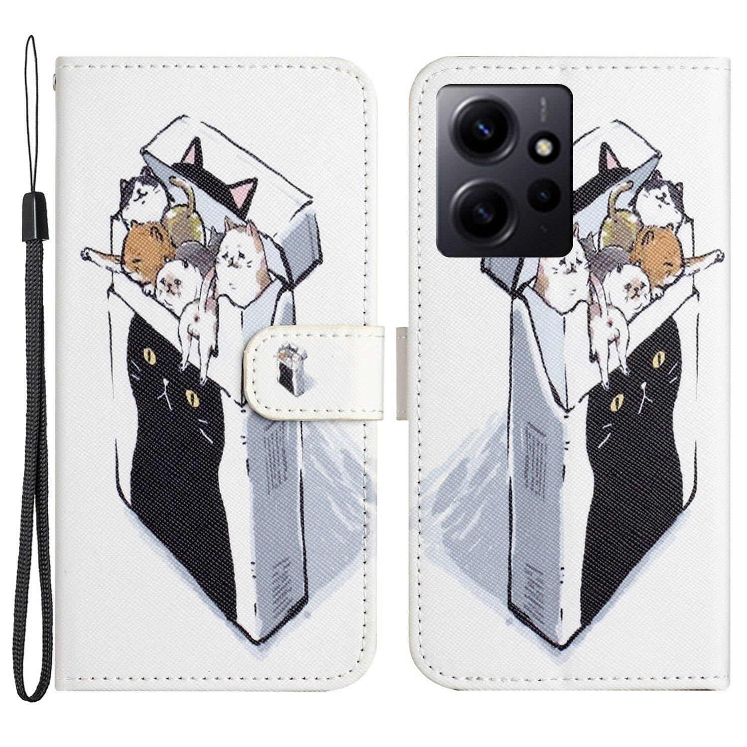 For Xiaomi Redmi Note 12 4G PU Leather Wallet Phone Case 3D Pattern Printing Phone Stand Cover