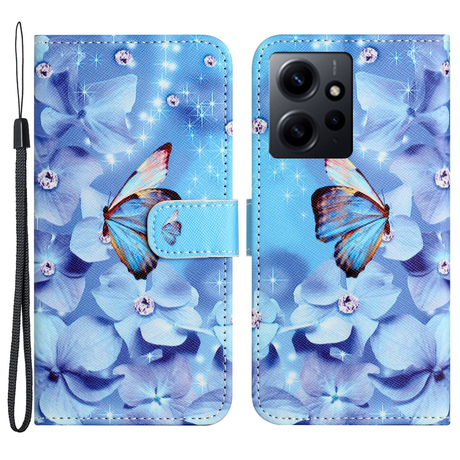 For Xiaomi Redmi Note 12 4G PU Leather Wallet Phone Case 3D Pattern Printing Phone Stand Cover