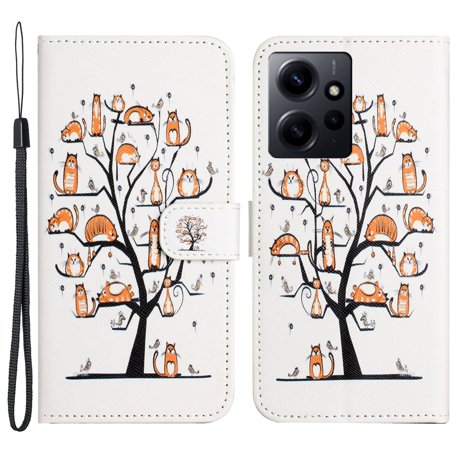 For Xiaomi Redmi Note 12 4G PU Leather Wallet Phone Case 3D Pattern Printing Phone Stand Cover