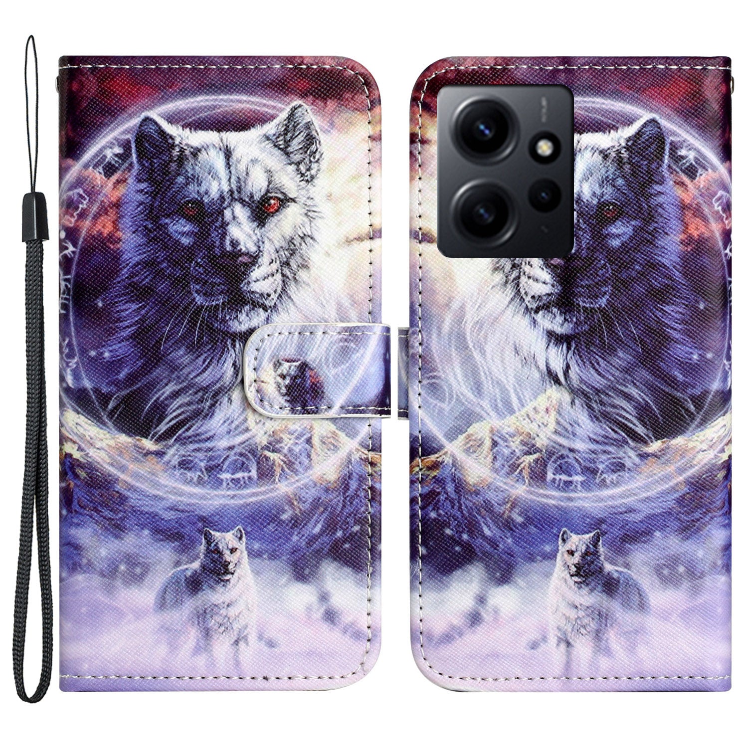 For Xiaomi Redmi Note 12 4G PU Leather Wallet Phone Case 3D Pattern Printing Phone Stand Cover