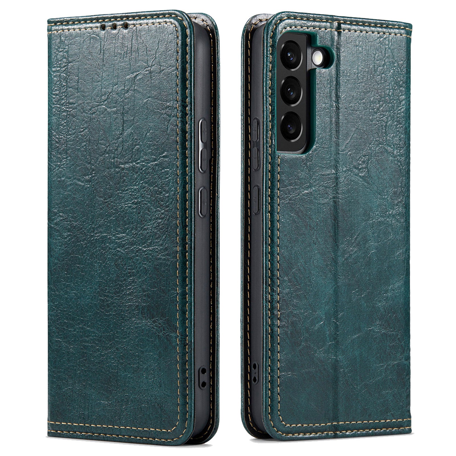 Anti-scratch Phone Case for Samsung Galaxy S23+ , Tree Texture Phone Cover Leather Stand Wallet Phone Shell