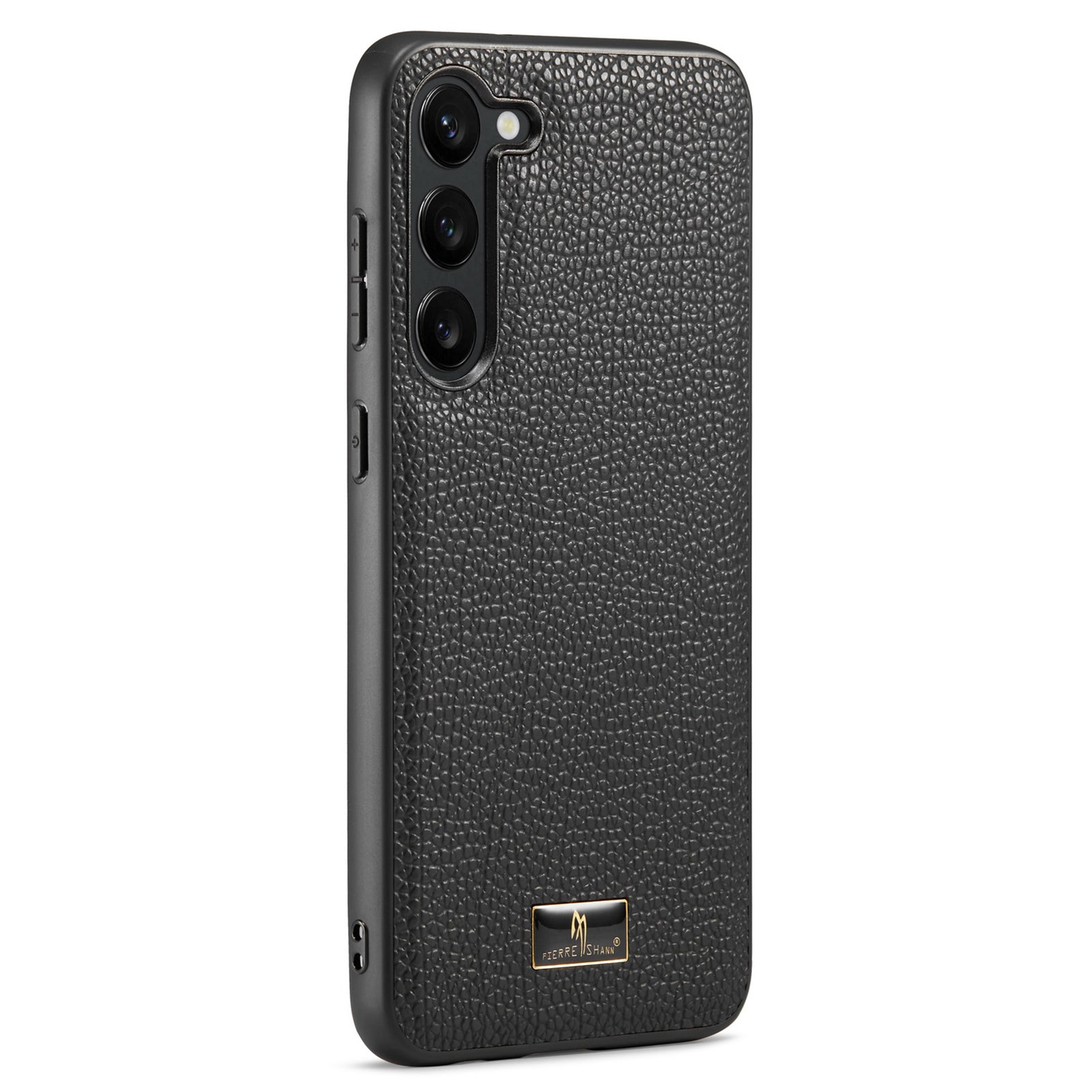 FIERRE SHANN For Samsung Galaxy S23 Cell Phone Cover Hardware Decor PU Leather+TPU Case