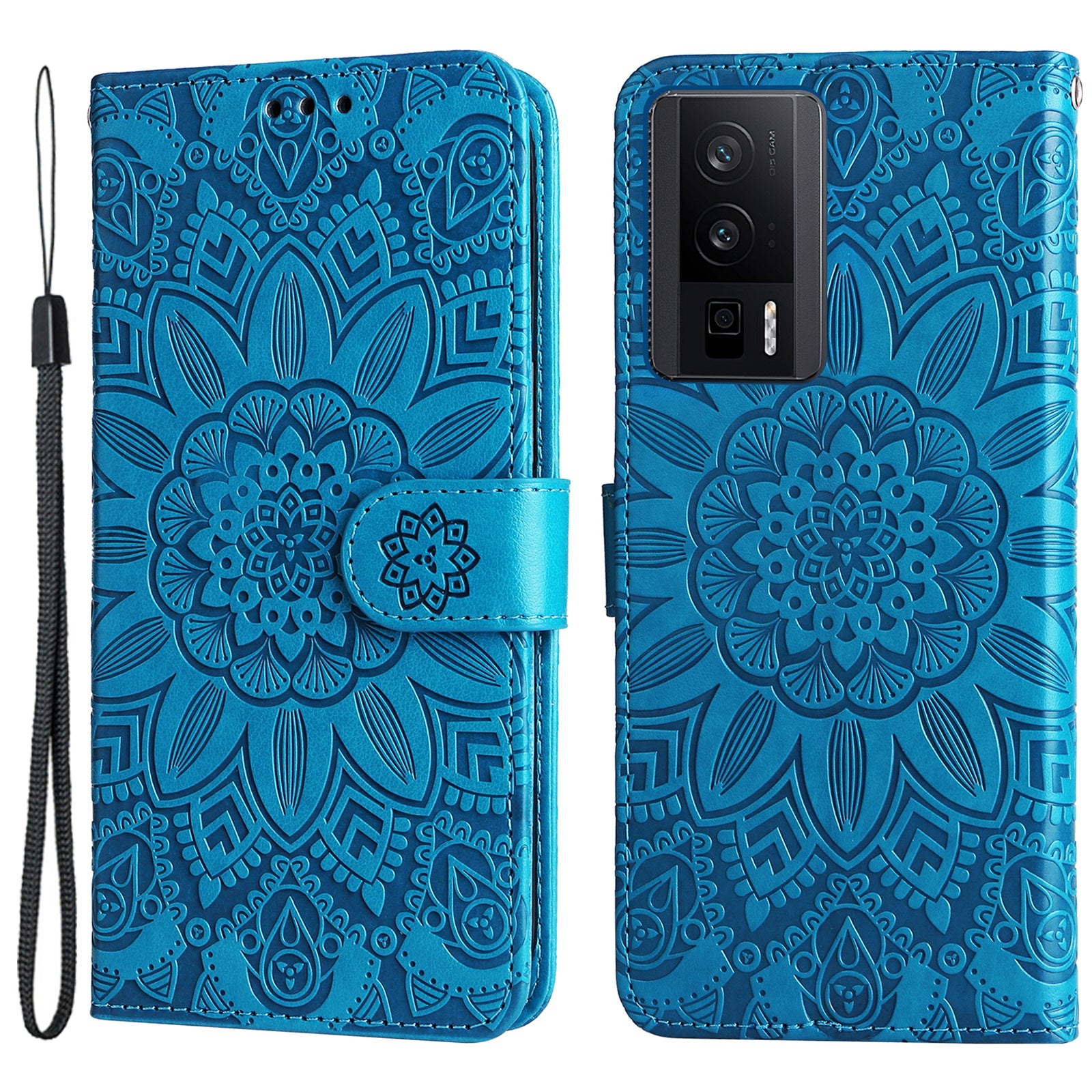 For Xiaomi Poco F5 Pro 5G / Redmi K60 Pro 5G / K60 5G Cell Phone Case Sunflower Imprinted Wallet Stand  Leather Cover