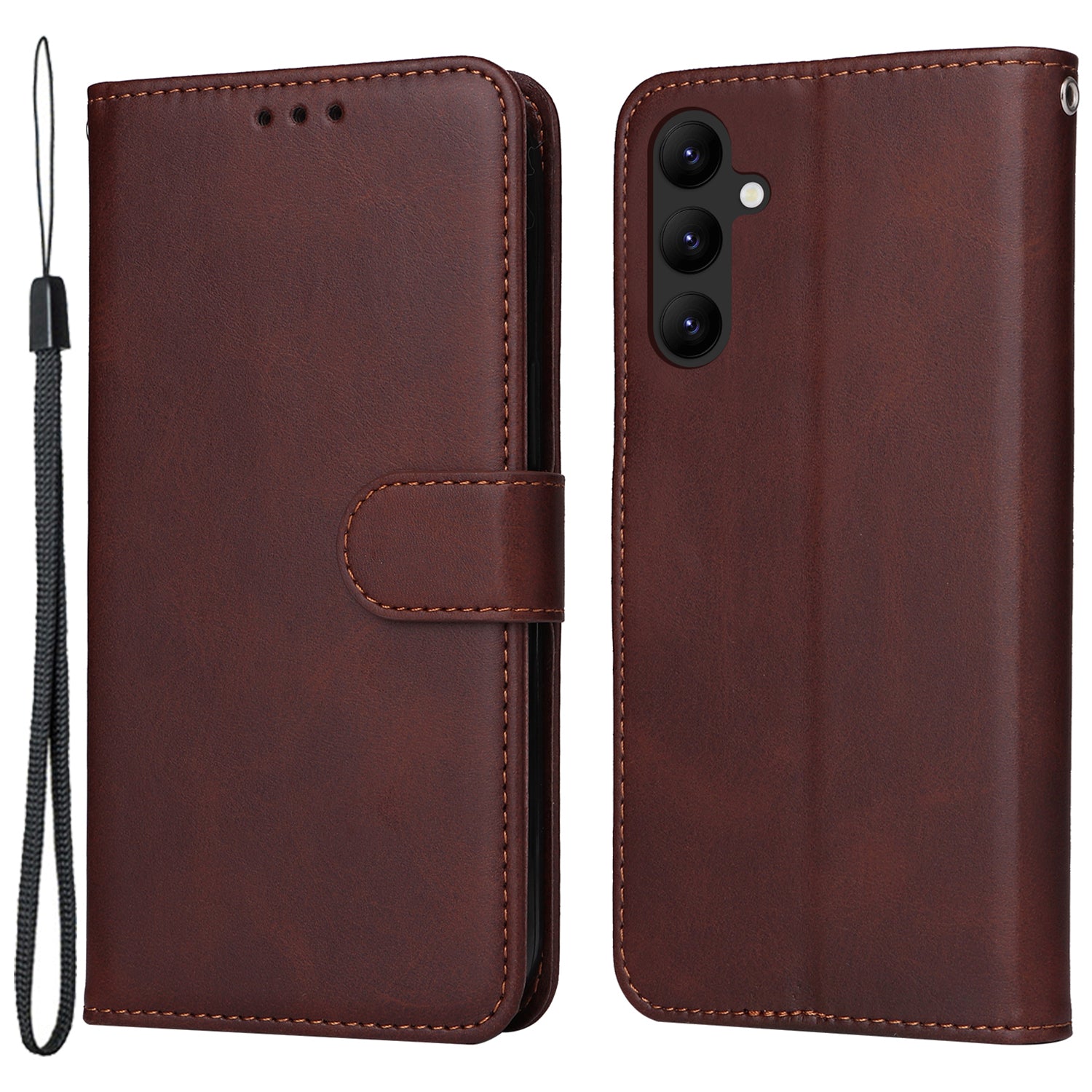 For Samsung Galaxy A24 4G PU Leather Wallet Phone Case Calf Texture Anti-drop Stand Mobile Cover