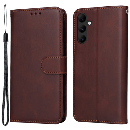For Samsung Galaxy A24 4G PU Leather Wallet Phone Case Calf Texture Anti-drop Stand Mobile Cover