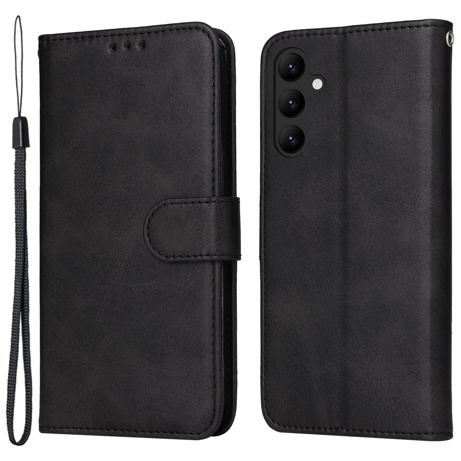 For Samsung Galaxy A24 4G PU Leather Wallet Phone Case Calf Texture Anti-drop Stand Mobile Cover
