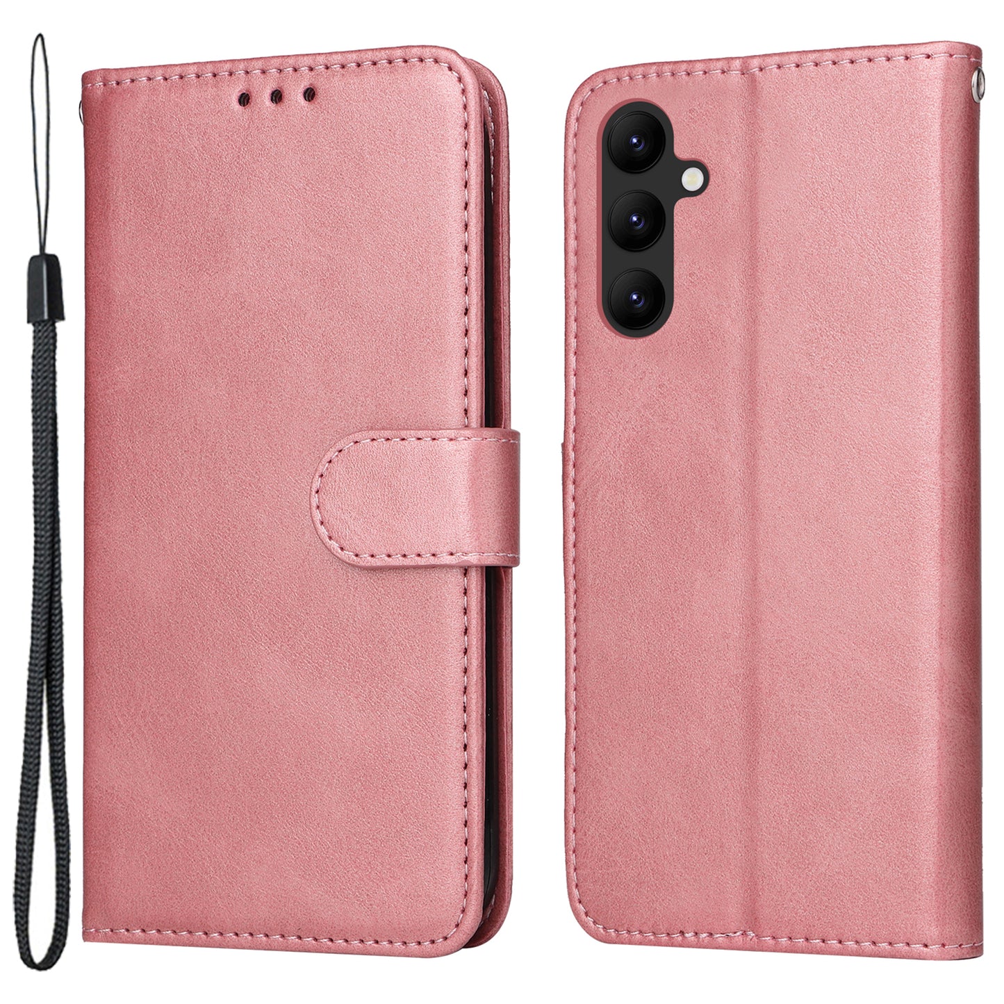 For Samsung Galaxy A24 4G PU Leather Wallet Phone Case Calf Texture Anti-drop Stand Mobile Cover