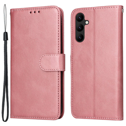 For Samsung Galaxy A24 4G PU Leather Wallet Phone Case Calf Texture Anti-drop Stand Mobile Cover