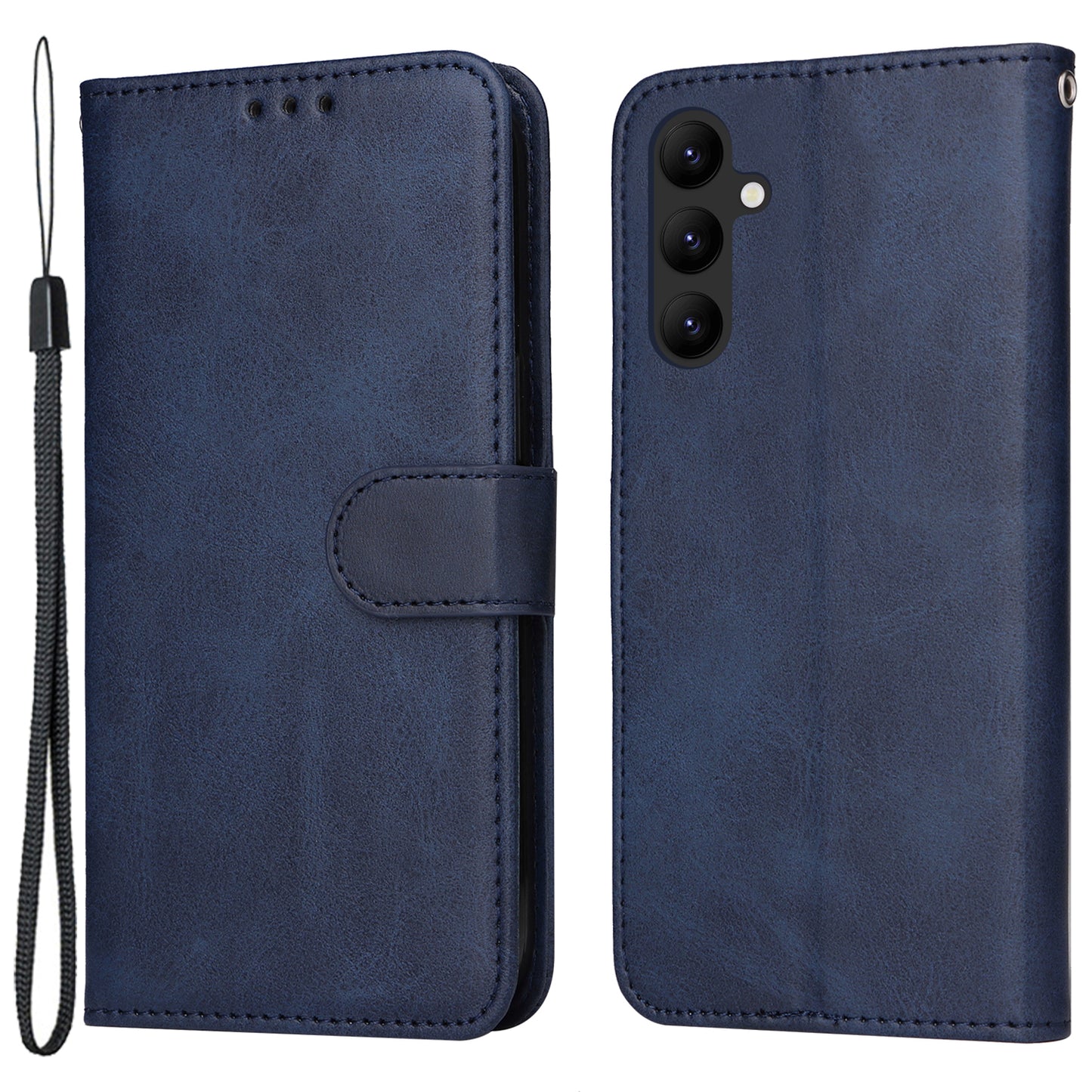 For Samsung Galaxy A24 4G PU Leather Wallet Phone Case Calf Texture Anti-drop Stand Mobile Cover