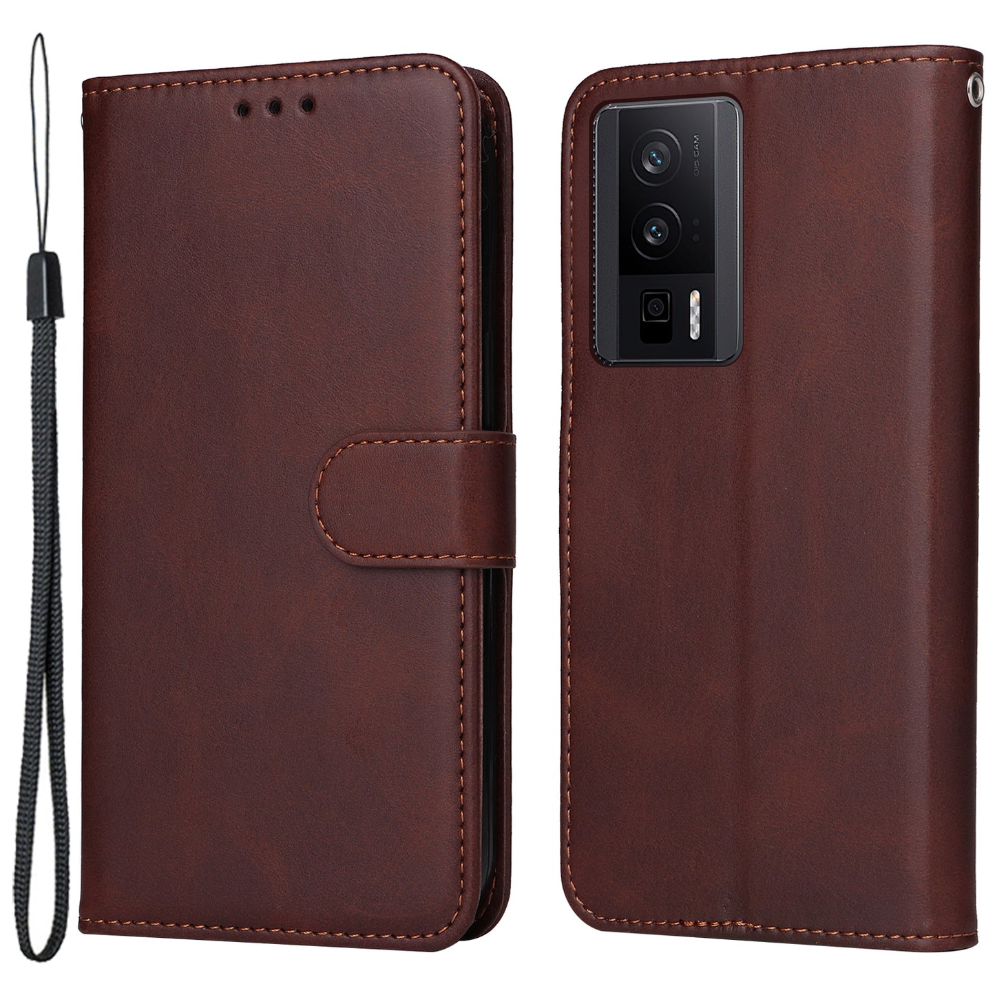 For Xiaomi Poco F5 Pro 5G / Redmi K60 Pro 5G / K60 5G Leather Shockproof Phone Case Calf Texture Stand Wallet Smartphone Cover