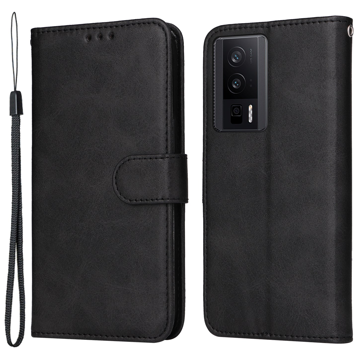 For Xiaomi Poco F5 Pro 5G / Redmi K60 Pro 5G / K60 5G Leather Shockproof Phone Case Calf Texture Stand Wallet Smartphone Cover