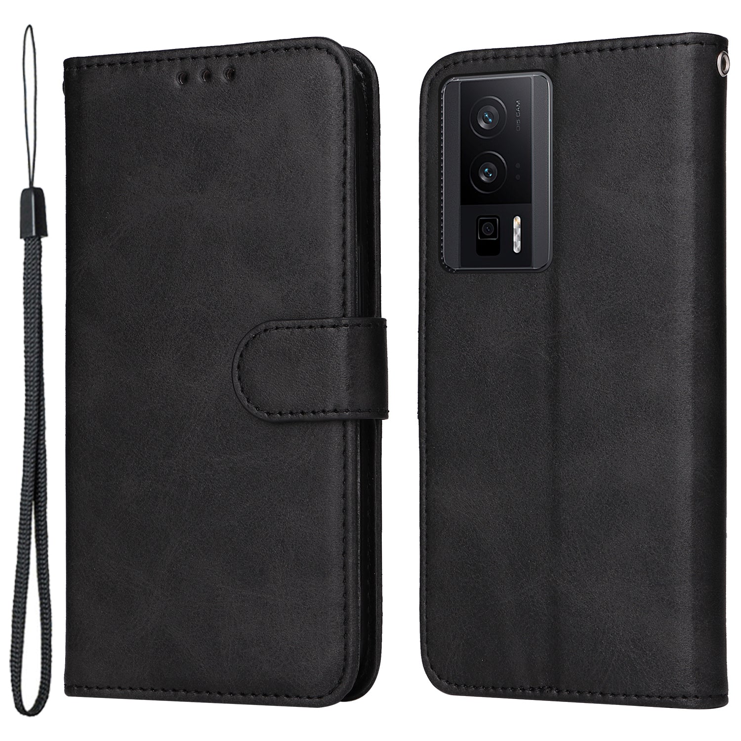 For Xiaomi Poco F5 Pro 5G / Redmi K60 Pro 5G / K60 5G Leather Shockproof Phone Case Calf Texture Stand Wallet Smartphone Cover