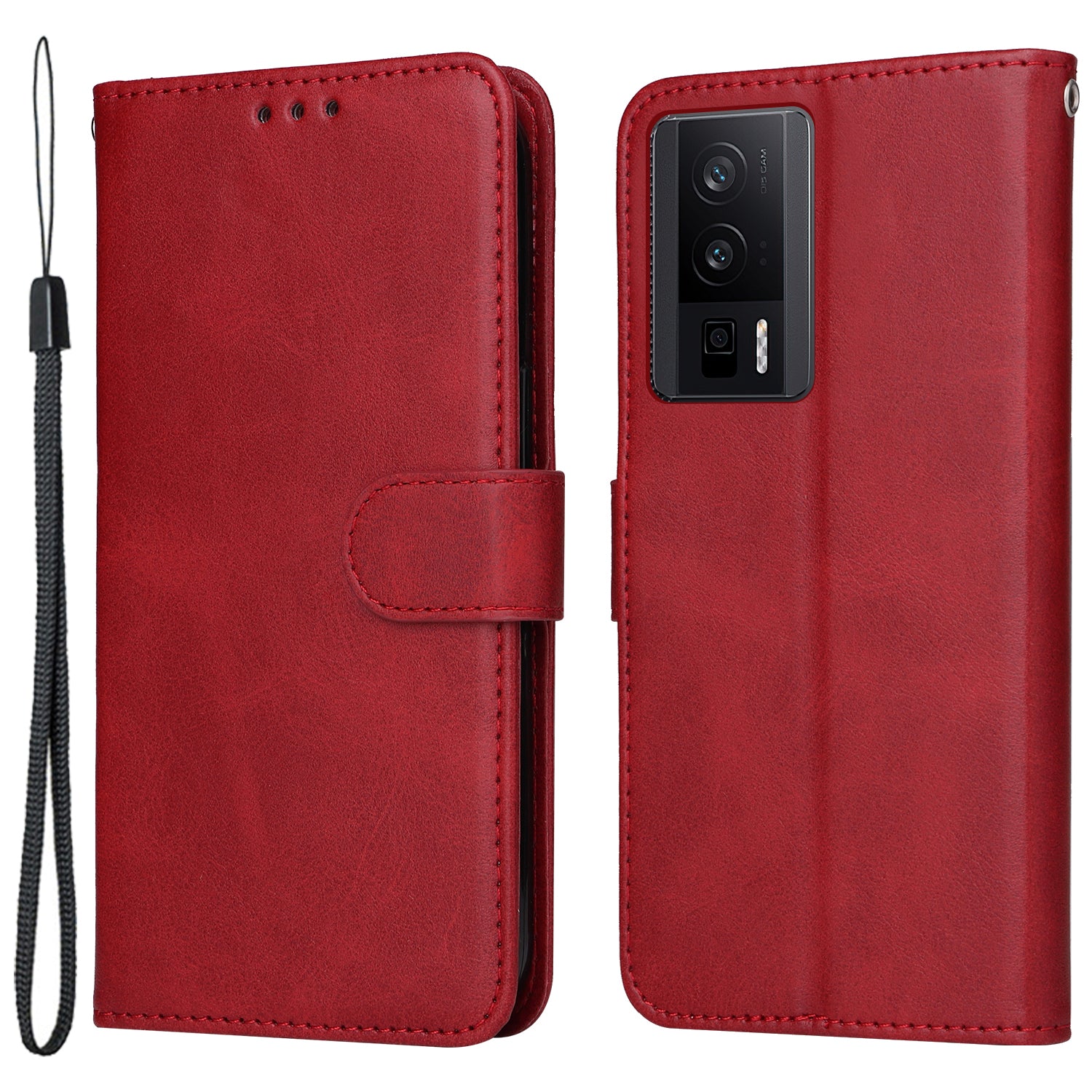 For Xiaomi Poco F5 Pro 5G / Redmi K60 Pro 5G / K60 5G Leather Shockproof Phone Case Calf Texture Stand Wallet Smartphone Cover