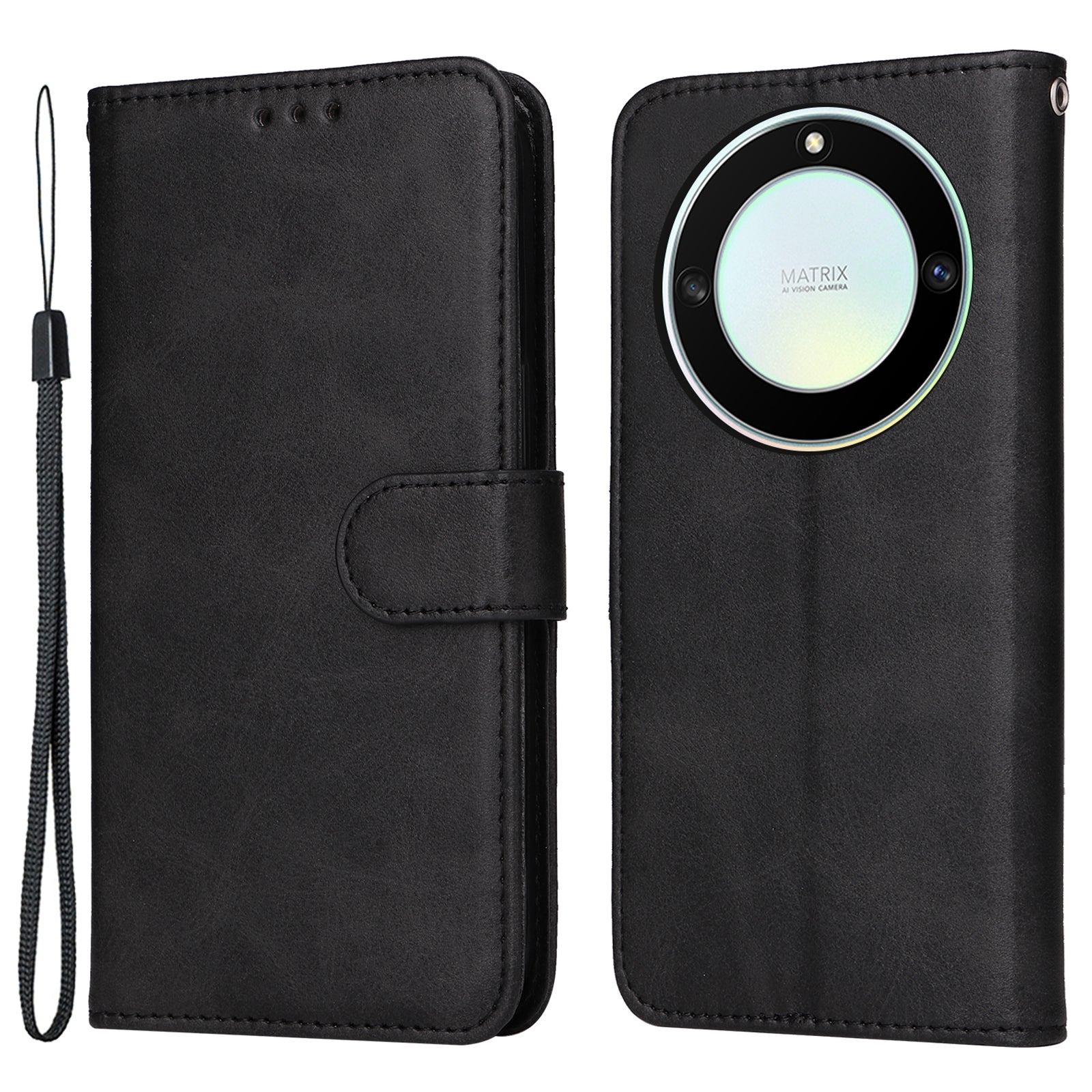 For Honor X40 5G / X9a 5G / Magic5 Lite 5G PU Leather Phone Case Stand Wallet Calf Texture Smartphone Cover