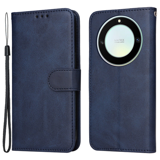 For Honor X40 5G / X9a 5G / Magic5 Lite 5G PU Leather Phone Case Stand Wallet Calf Texture Smartphone Cover