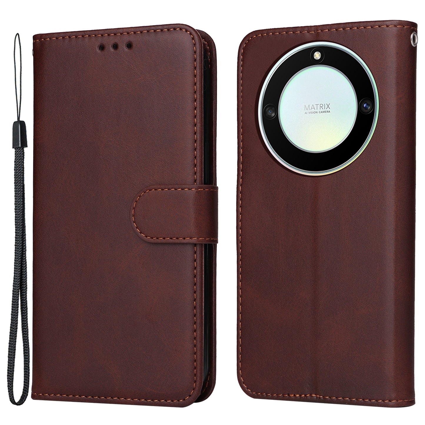 For Honor X40 5G / X9a 5G / Magic5 Lite 5G PU Leather Phone Case Stand Wallet Calf Texture Smartphone Cover
