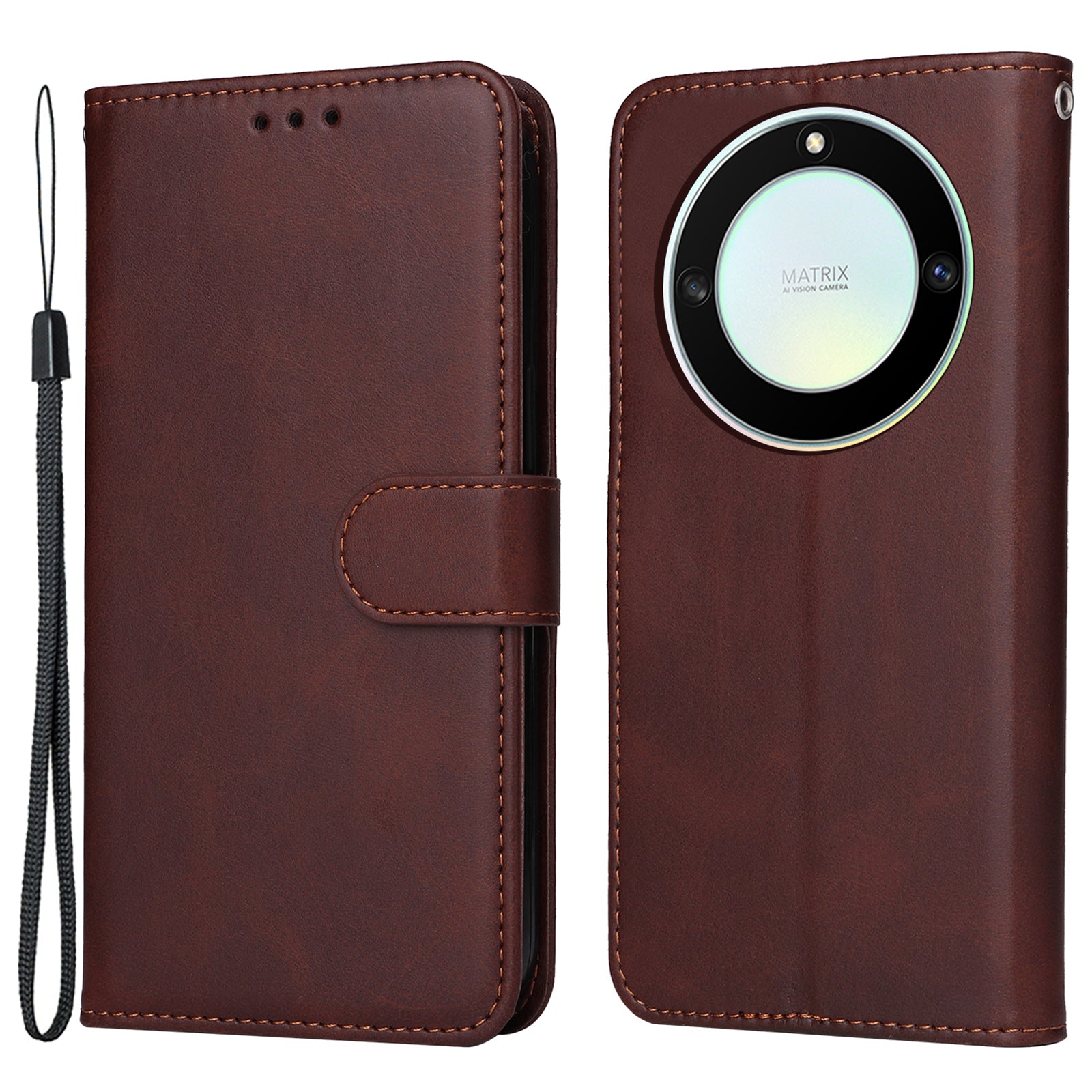 For Honor X40 5G / X9a 5G / Magic5 Lite 5G PU Leather Phone Case Stand Wallet Calf Texture Smartphone Cover