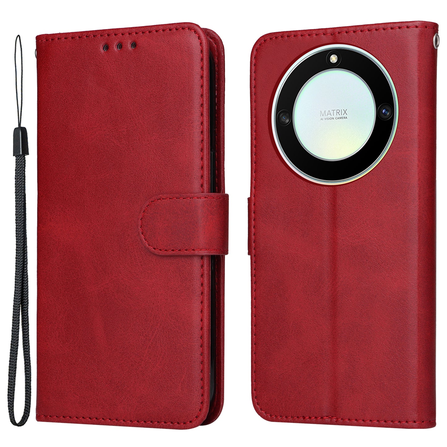 For Honor X40 5G / X9a 5G / Magic5 Lite 5G PU Leather Phone Case Stand Wallet Calf Texture Smartphone Cover