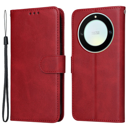 For Honor X40 5G / X9a 5G / Magic5 Lite 5G PU Leather Phone Case Stand Wallet Calf Texture Smartphone Cover