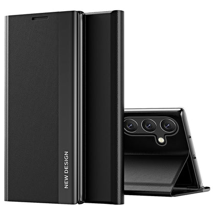 For Samsung Galaxy A24 4G PU Leather Flip Stand Phone Cover Electroplating Phone Case