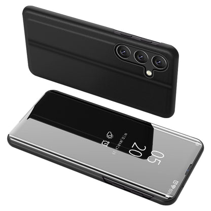 For Samsung Galaxy A24 4G View Window Mirror PU Leather Case Stand Electroplating Phone Cover