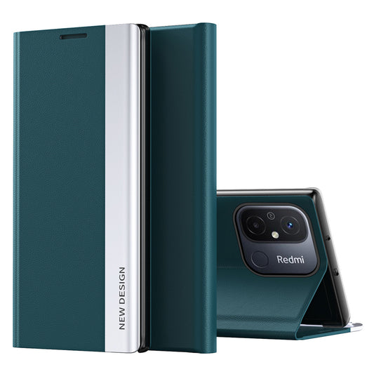 For Xiaomi Redmi 12C 4G PU Leather Flip Stand Phone Cover Electroplating Shockproof Case