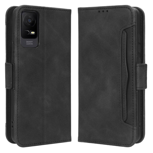 For TCL Ion X PU Leather Phone Case Multiple Card Slots Mobile Phone Cover with Wallet Stand