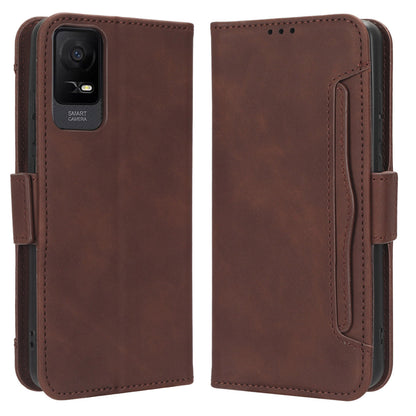 For TCL Ion X PU Leather Phone Case Multiple Card Slots Mobile Phone Cover with Wallet Stand