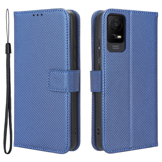 For TCL Ion X Diamond Texture Leather Phone Case Wallet Stand Anti-scratch Phone Cover