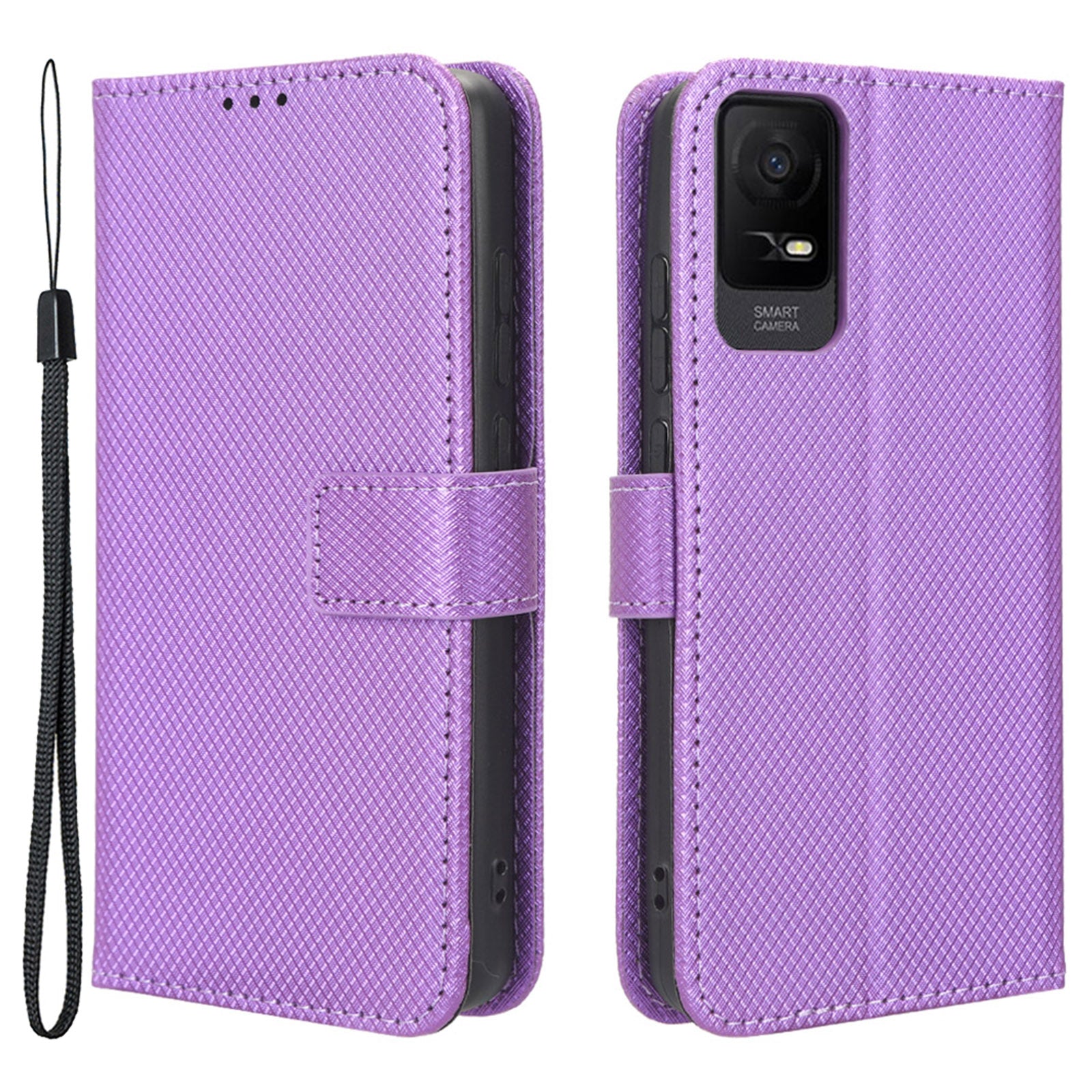 For TCL Ion X Diamond Texture Leather Phone Case Wallet Stand Anti-scratch Phone Cover