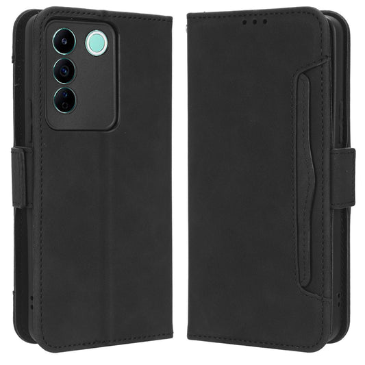 For vivo V27e 4G / S16e 5G PU Leather Wallet Case Multiple Card Slots Stand Phone Cover