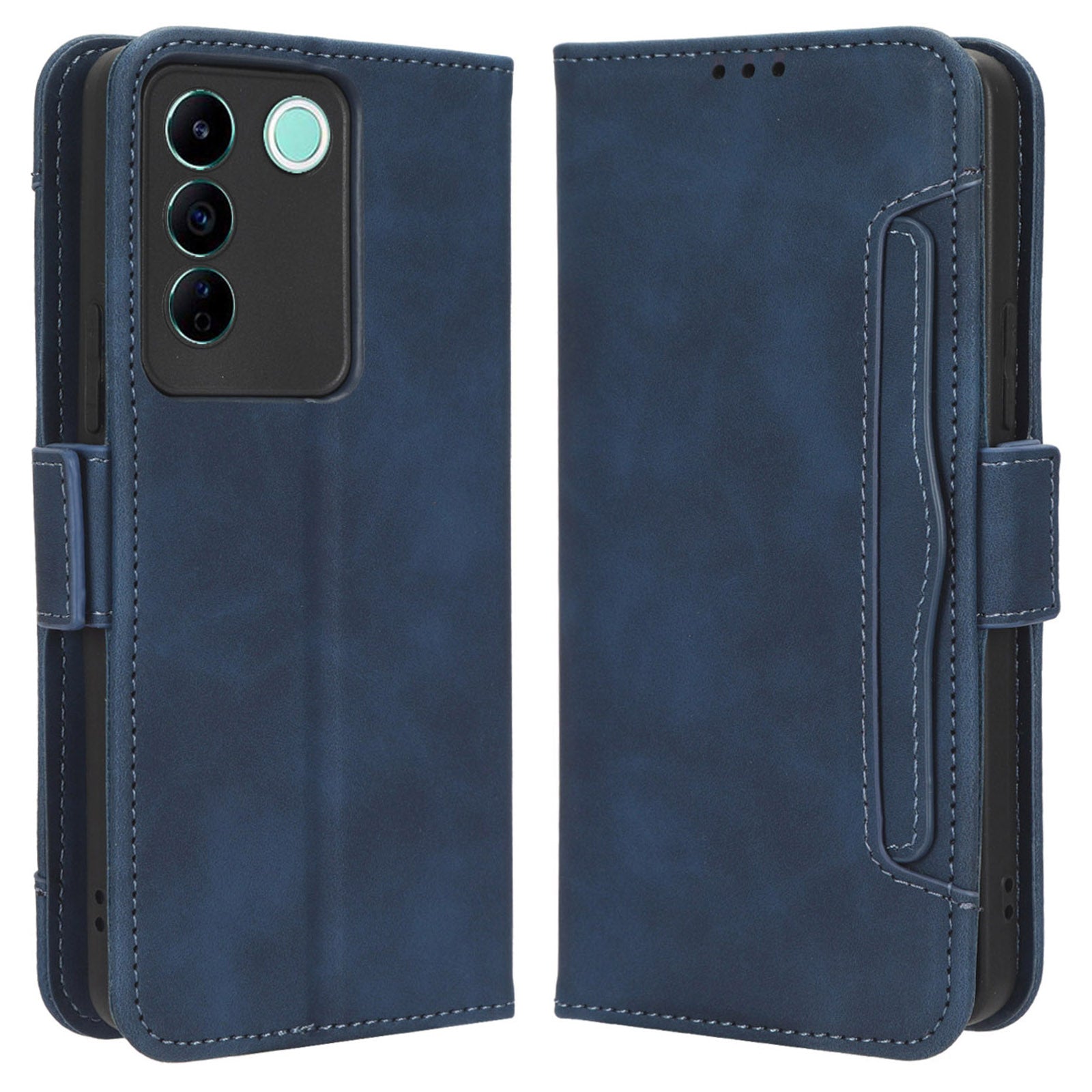 For vivo V27e 4G / S16e 5G PU Leather Wallet Case Multiple Card Slots Stand Phone Cover