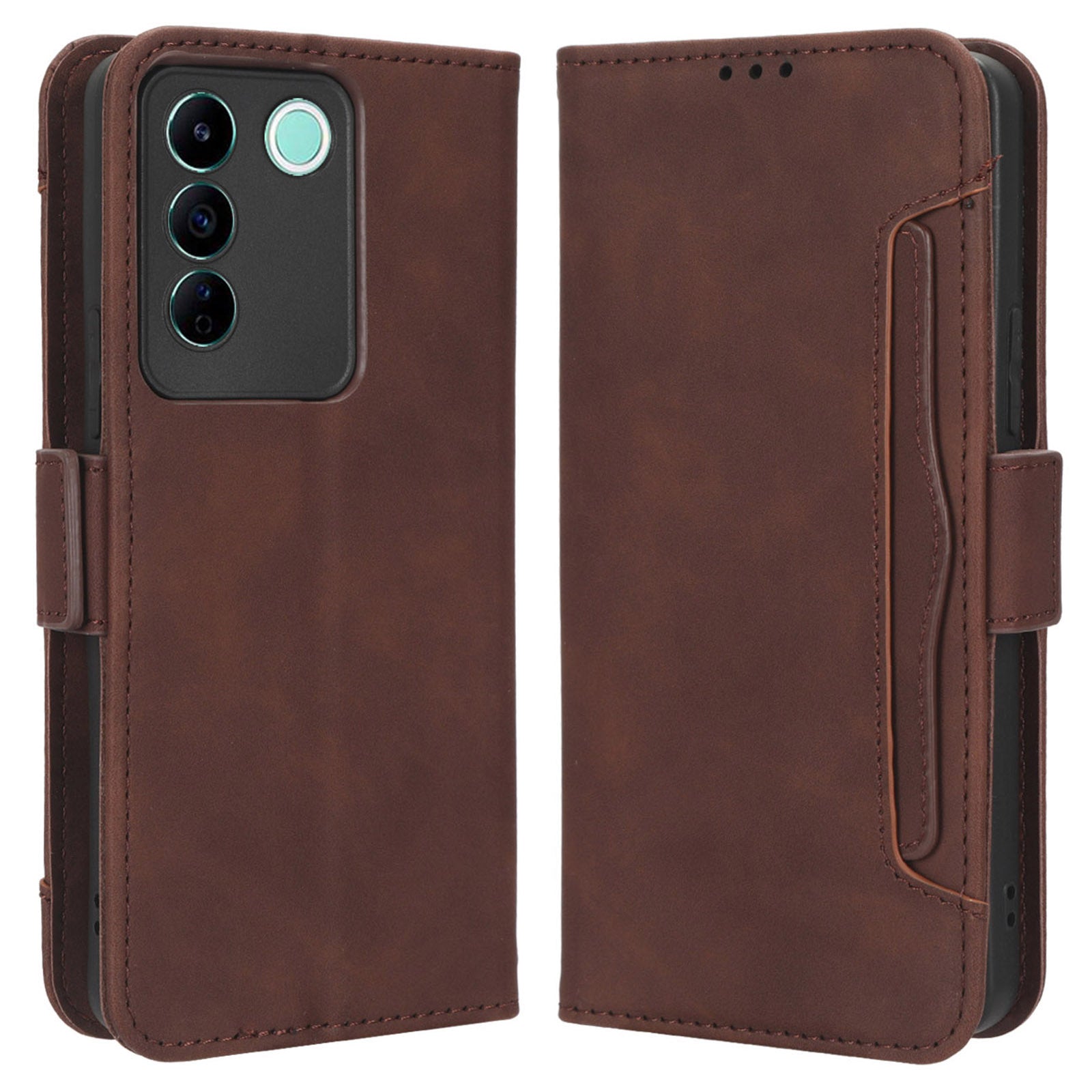 For vivo V27e 4G / S16e 5G PU Leather Wallet Case Multiple Card Slots Stand Phone Cover