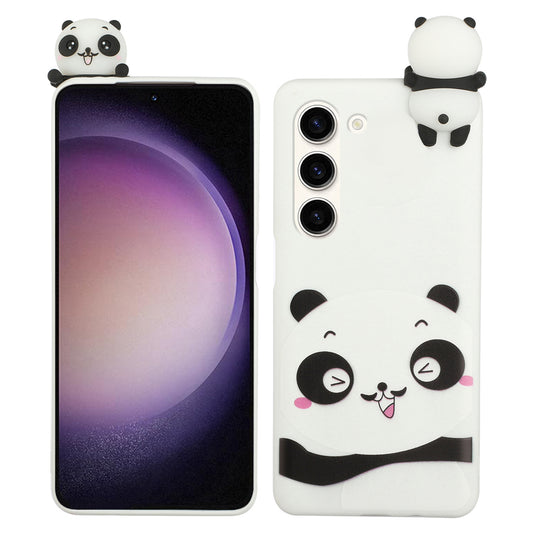 For Samsung Galaxy S23+ Cartoon Phone Case 3D Animal Figure TPU+Silicone Anti-drop Cover