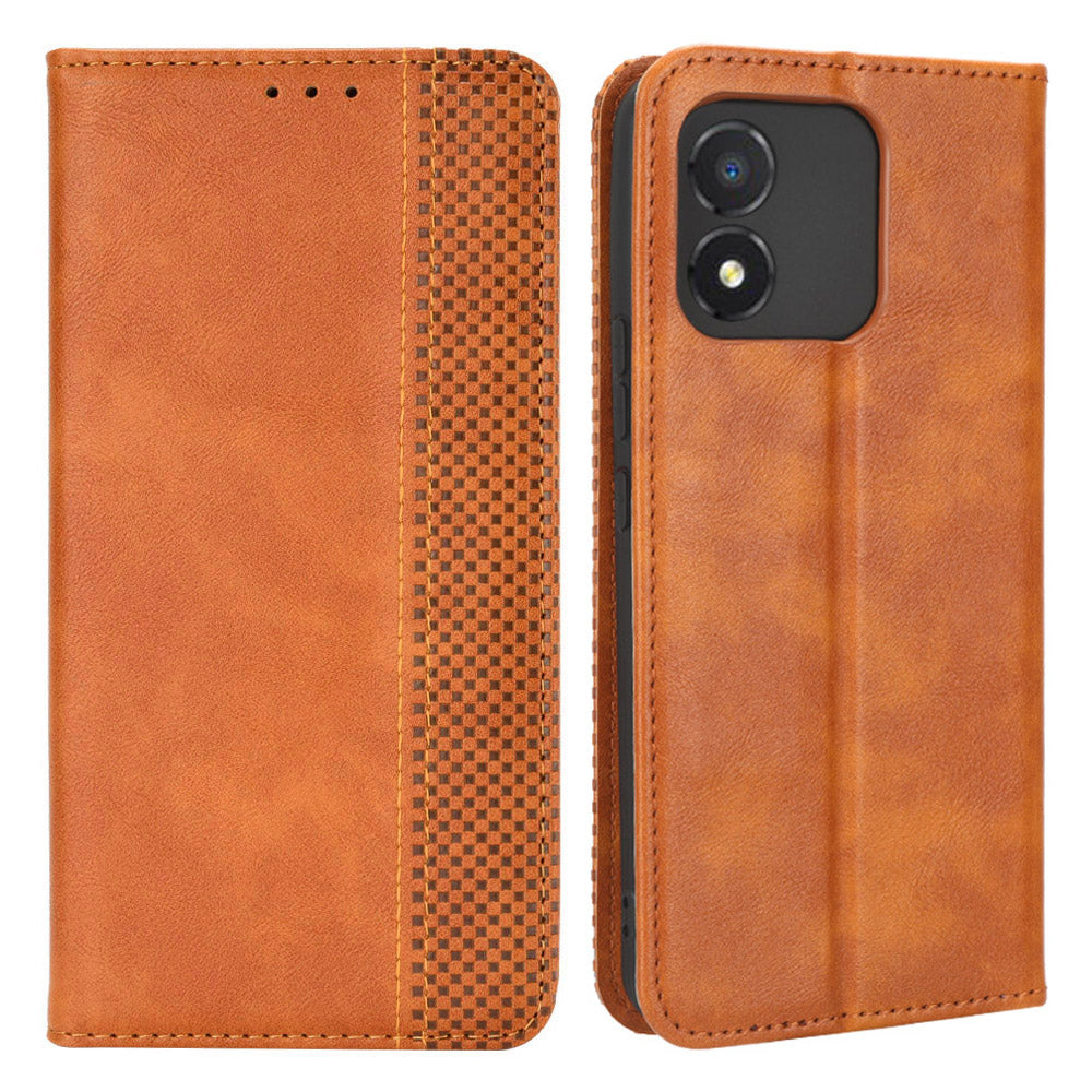 For Honor X5 4G Smartphone Case PU Leather Vintage Stand Wallet Folio Flip Phone Cover