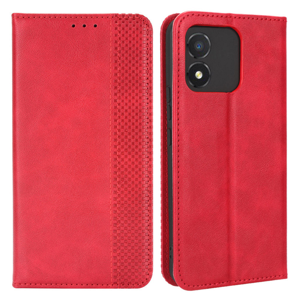 For Honor X5 4G Smartphone Case PU Leather Vintage Stand Wallet Folio Flip Phone Cover