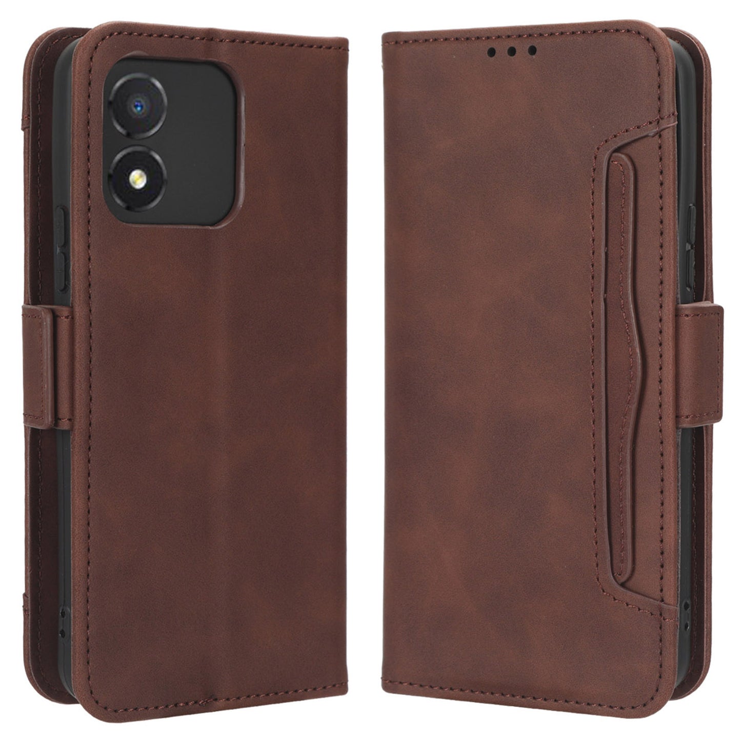 For Honor X5 4G PU Leather Flip Folio Case with Multiple Card Slots Wallet Stand Protective Phone Cover