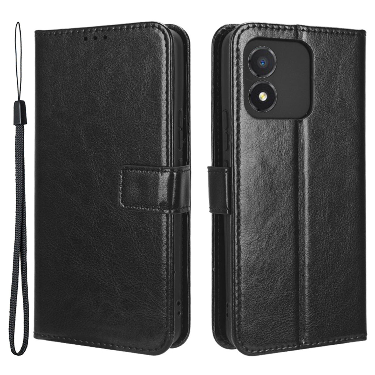 For Honor X5 4G Crazy Horse Texture Leather Phone Case Stand Magnetic Wallet Flip Cover