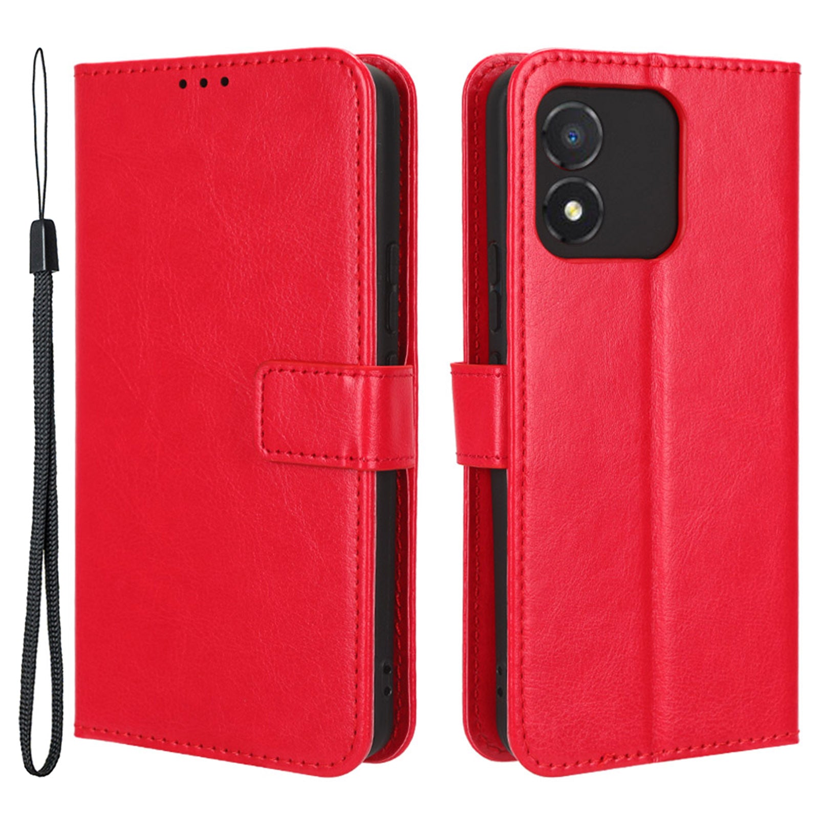For Honor X5 4G Crazy Horse Texture Leather Phone Case Stand Magnetic Wallet Flip Cover