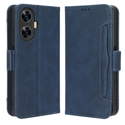 For Realme C55 / narzo N55 4G Phone Leather Case Multiple Card Slots Stand Phone Protective Cover