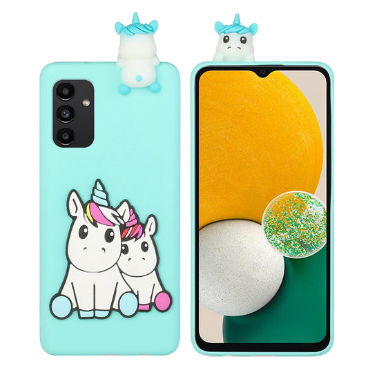 YX Series For Samsung Galaxy A14 4G / 5G TPU+Siliocne Cover Cute 3D Cartoon Character Phone Case