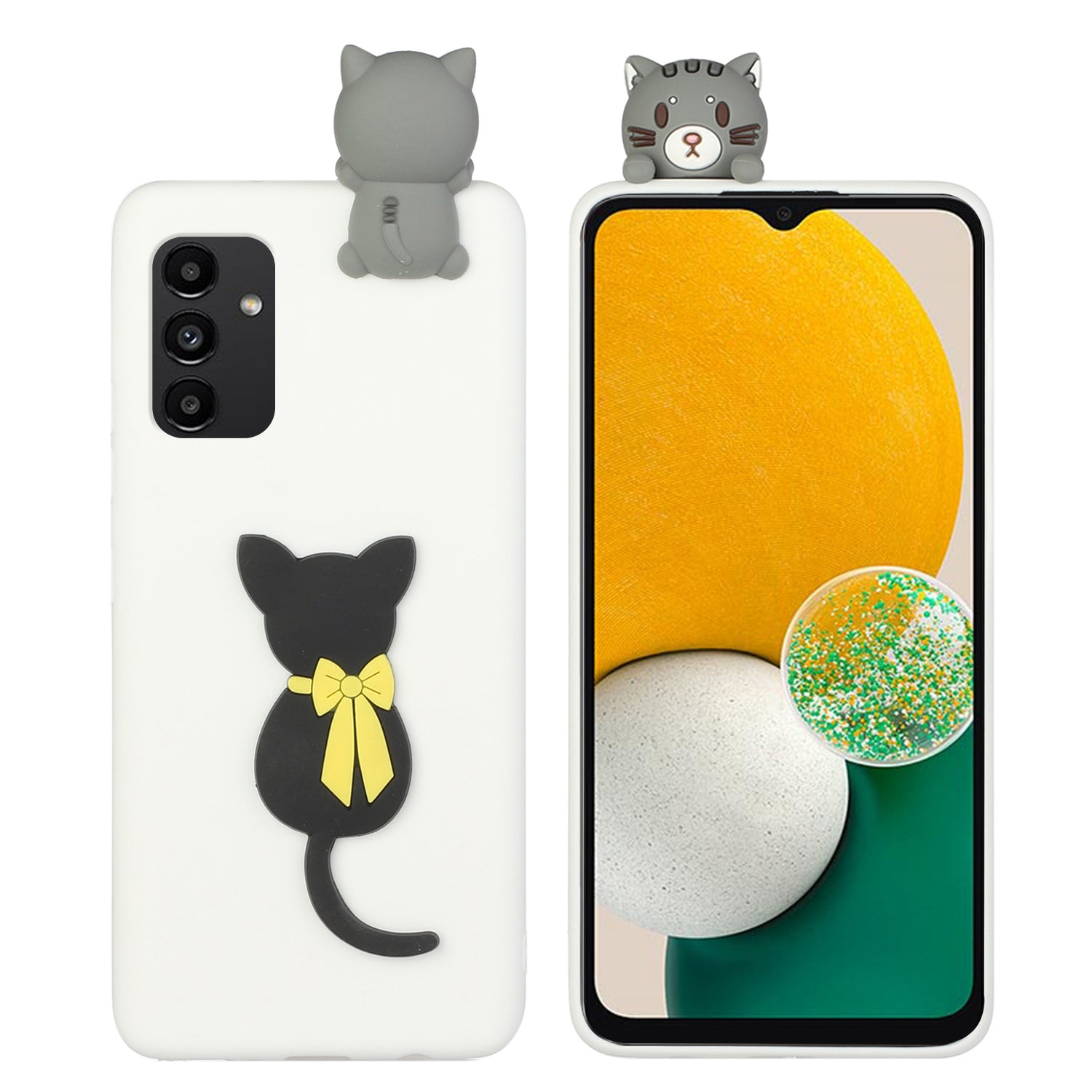 YX Series For Samsung Galaxy A14 4G / 5G TPU+Siliocne Cover Cute 3D Cartoon Character Phone Case